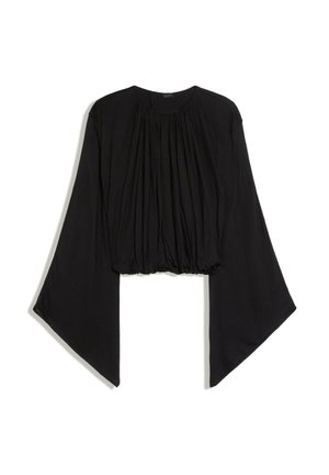 Bershka, LONG SLEEVE CAPE EFFECT T-SHIRT - Blouse - black