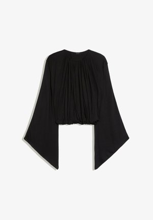 Bershka, LONG SLEEVE CAPE EFFECT T-SHIRT - Blouse - black