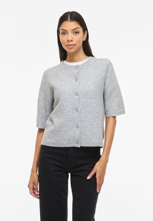 VILA VILIGA O-NECK - NOOS - Cardigan - light grey melange