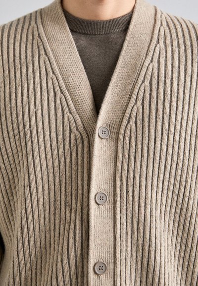 J.LINDEBERG TWIN PLATED CARDIGAN - Casaco de malha - tiger brown