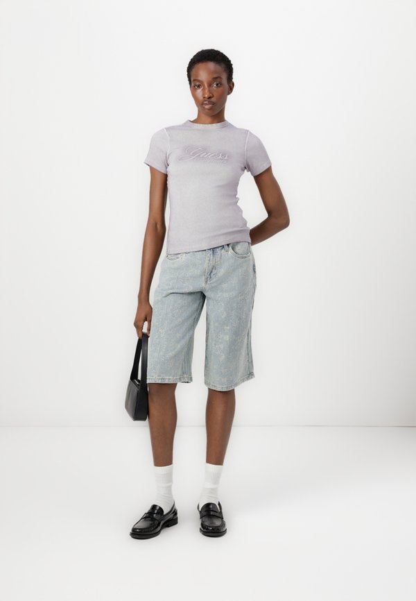 BERMUDA - Denim shorts - distressed denim2