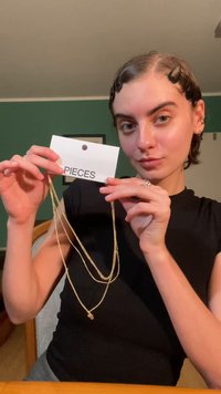 Pieces PCJINA NECKLACE BUNDLE 3 PACK - Collar - gold-coloured