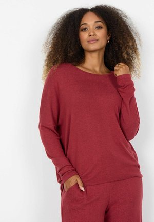 BIARA - Langærmet T-shirt - dk red mel