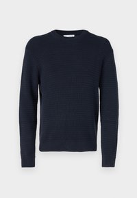SLHTHEO  STRUCTURE CREW NECK - Stickad tröja - sky captain