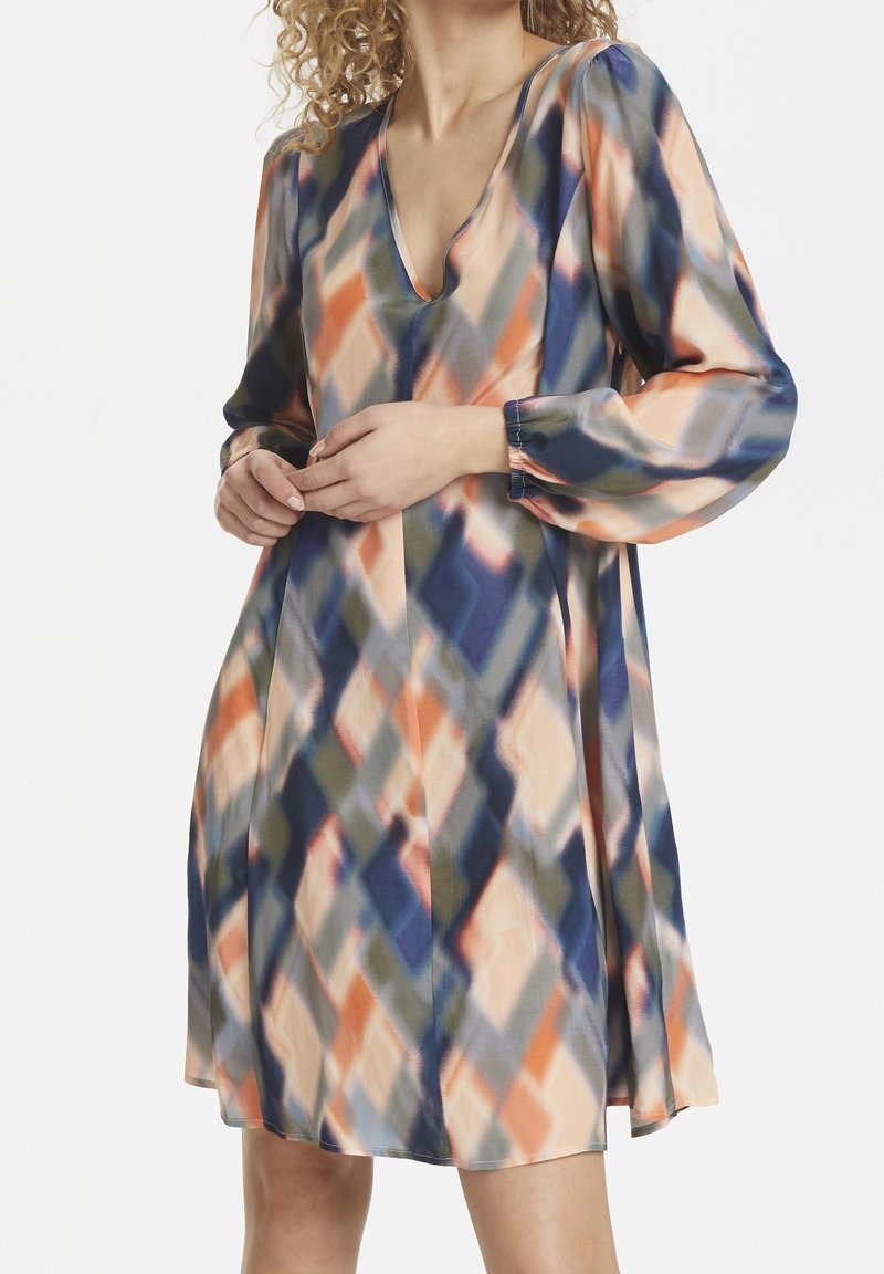 Denim Hunter Day dress - coral