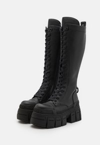 Buffalo GOSPHER LACE UP HI - Fűzős csizmák - black
