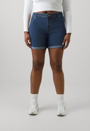 VMCLUNA FOLD - Denimové šortky - medium blue denim