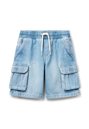 BERMUDAS WITH DRAWSTRING - Jeans Shorts - blue