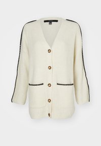 VMZORA V NECK CARDIGAN - Adīta jaka - birch/chocolate