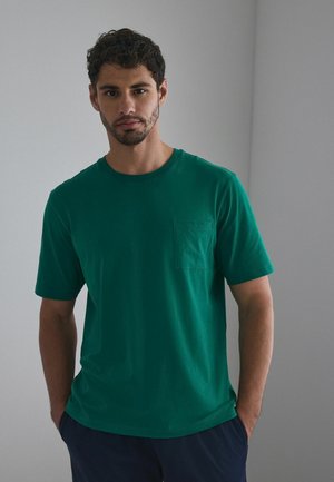 Next, REGULAR FIT - SHORT SLEEVE JERSEY PYJAMAS SET  . - Nachtwäsche Set - green navy