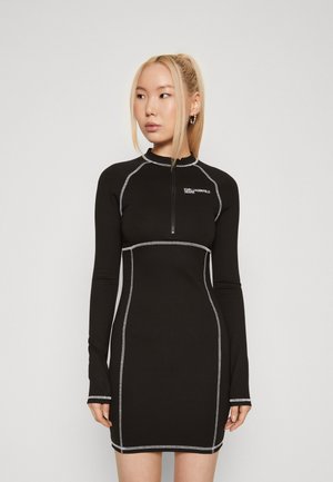BODYCON CONTRAST DRESS - Robe fourreau - black