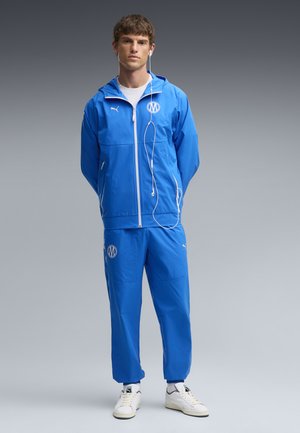 Puma, OLYMPIQUE MARSEILLE PUMATECH WOVEN JACKET - Windbreakers - team royal-platinum gray