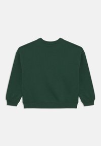 Zaļš sporta krekls ar klasisko apkakli, garām piedurknēm un ribotām aprocēm. Gluda tekstūra un vienkāršs dizains, bez redzamām emblēmām vai rakstiem.