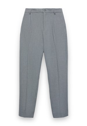 LUNGO TINTA UNITA - Stoffhose - grigio cemento