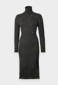 MIDI DRESS - Kampsunkleit - dark grey melange