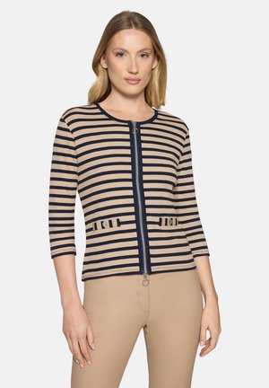 MIT STRUKTUR - Gilet - beige/dark blue