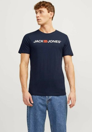 Jack & Jones RUNDHALS CORP 3 STÜCK - Print T-shirt - navy weiß schwarz