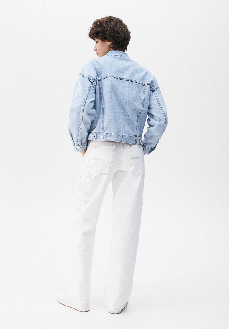 PULL&BEAR WITH DROP SHOULDER DESIGN - Jeansjacke - stone blue 