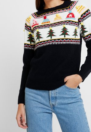 Striktrøje - dark blue