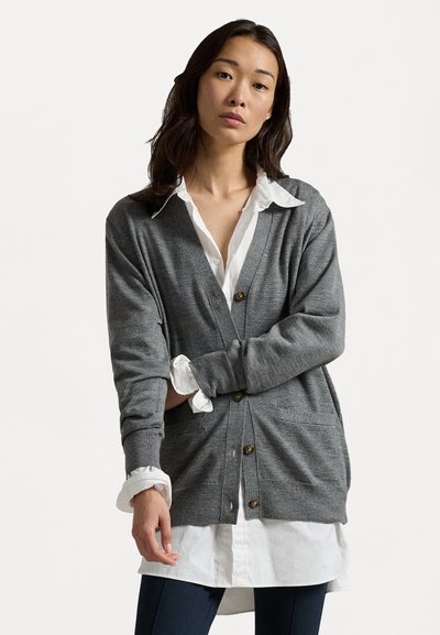 Polo Ralph Lauren WOOL LONG CARDIGAN - Kardigan - heather grey