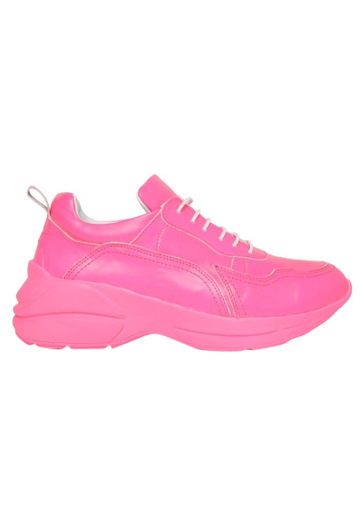 neon pink chunky trainers
