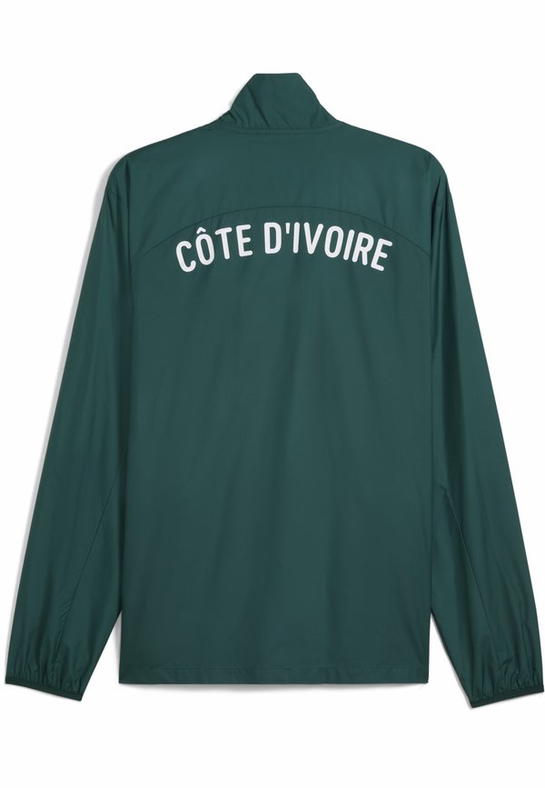 IVORY COAST FIF PREMATCH WOVEN JACKET - National team wear - dark myrtle rickie orange2