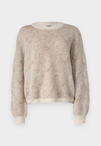 PCJENNA O NECK - Pulover - whitecap gray/taupe gray