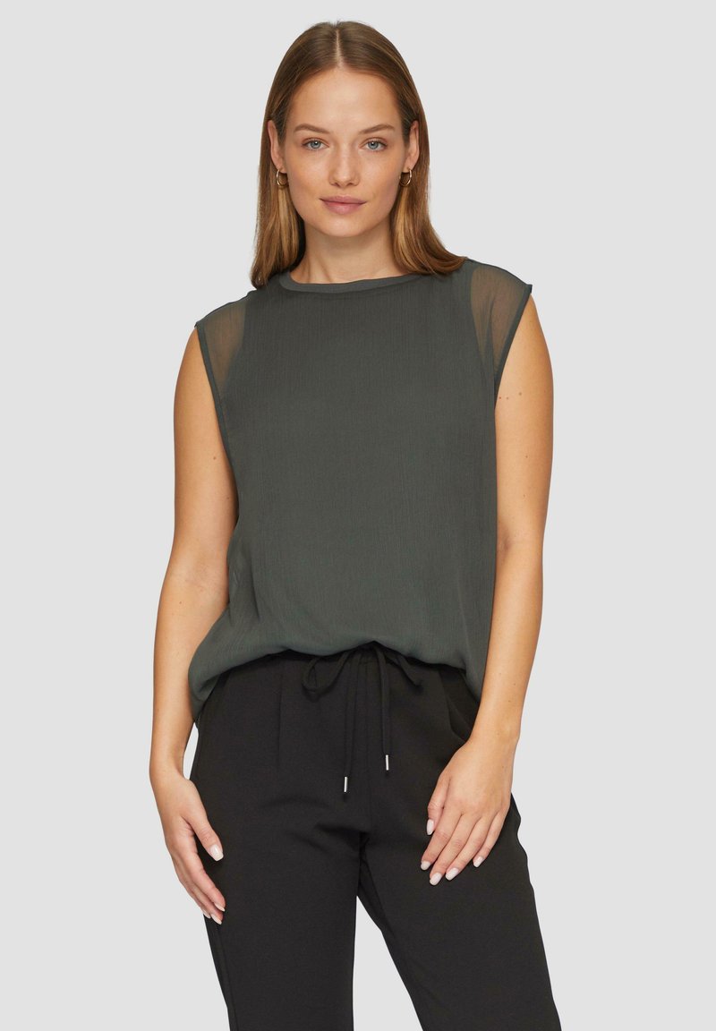 QS Bluse - anthrazit