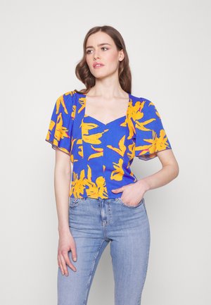 ONLY Tall ONLALMA LIFE TOP  - Μπλούζα - dazzling blue rustic leaf