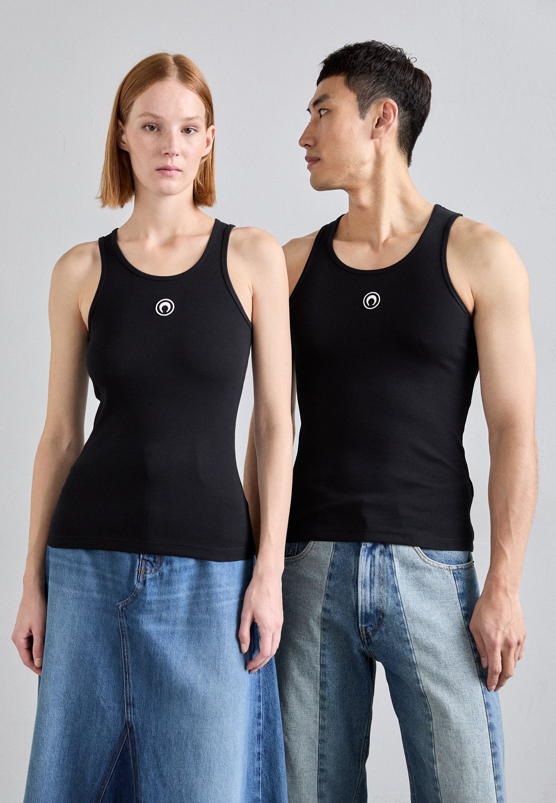 MARINE SERRE ブラック タンクトップ M MARINE SERRE MOON TANK UNISEX - Top - black - Zalando.co.uk