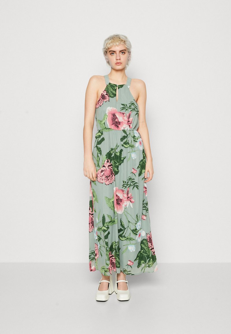 Vero Moda VMKATNISS BUTTON MAXI DRESS - Ένδυση για ειδικές περιστάσεις - chinoise green