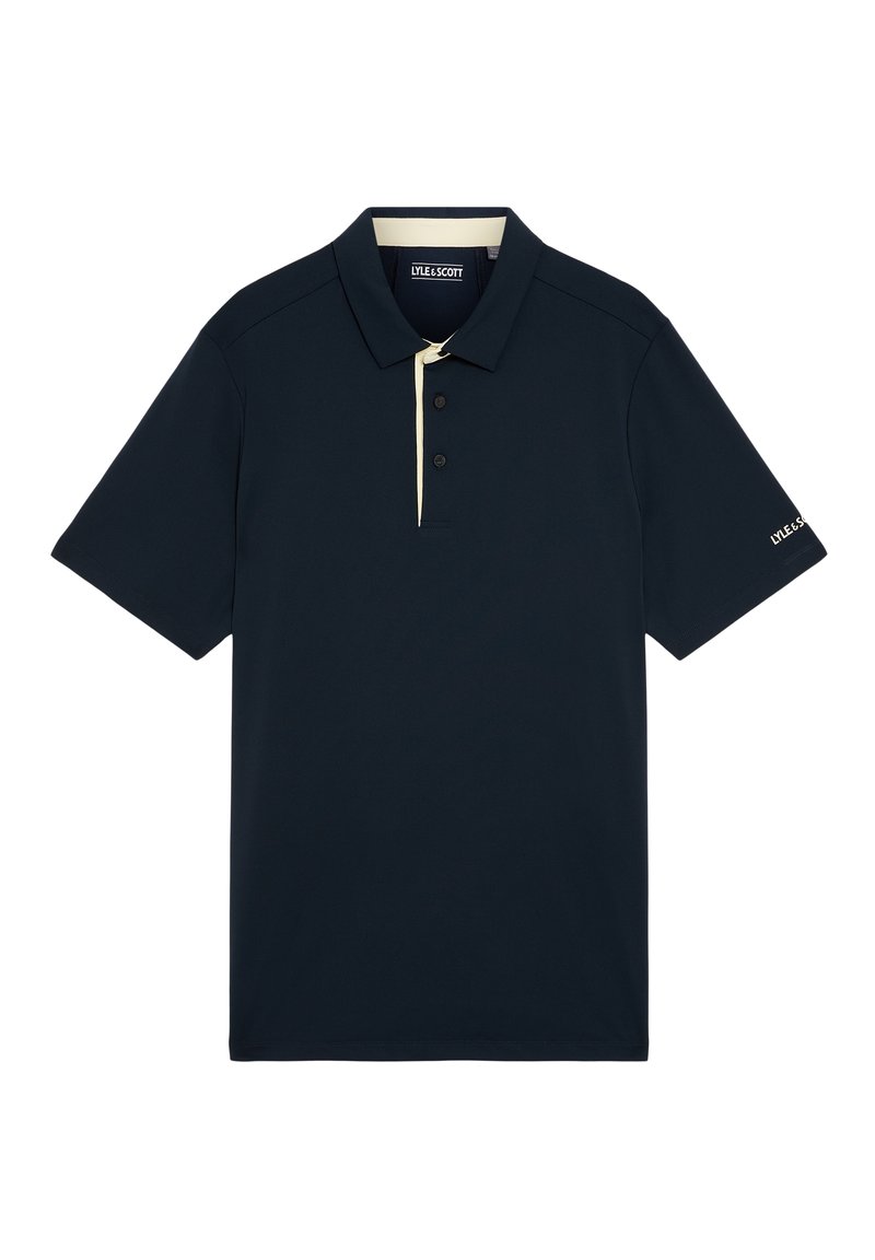 Lyle Scott SS GOLF SHANK BUTTON Polo dark navy sunrise
