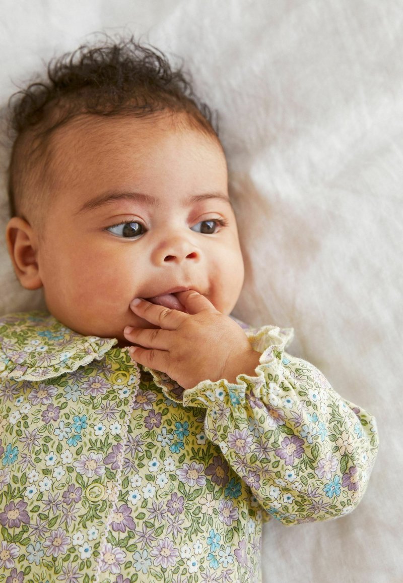 Next 2 PACK Kruippakje sage green floral with collar/groen Zalando.nl