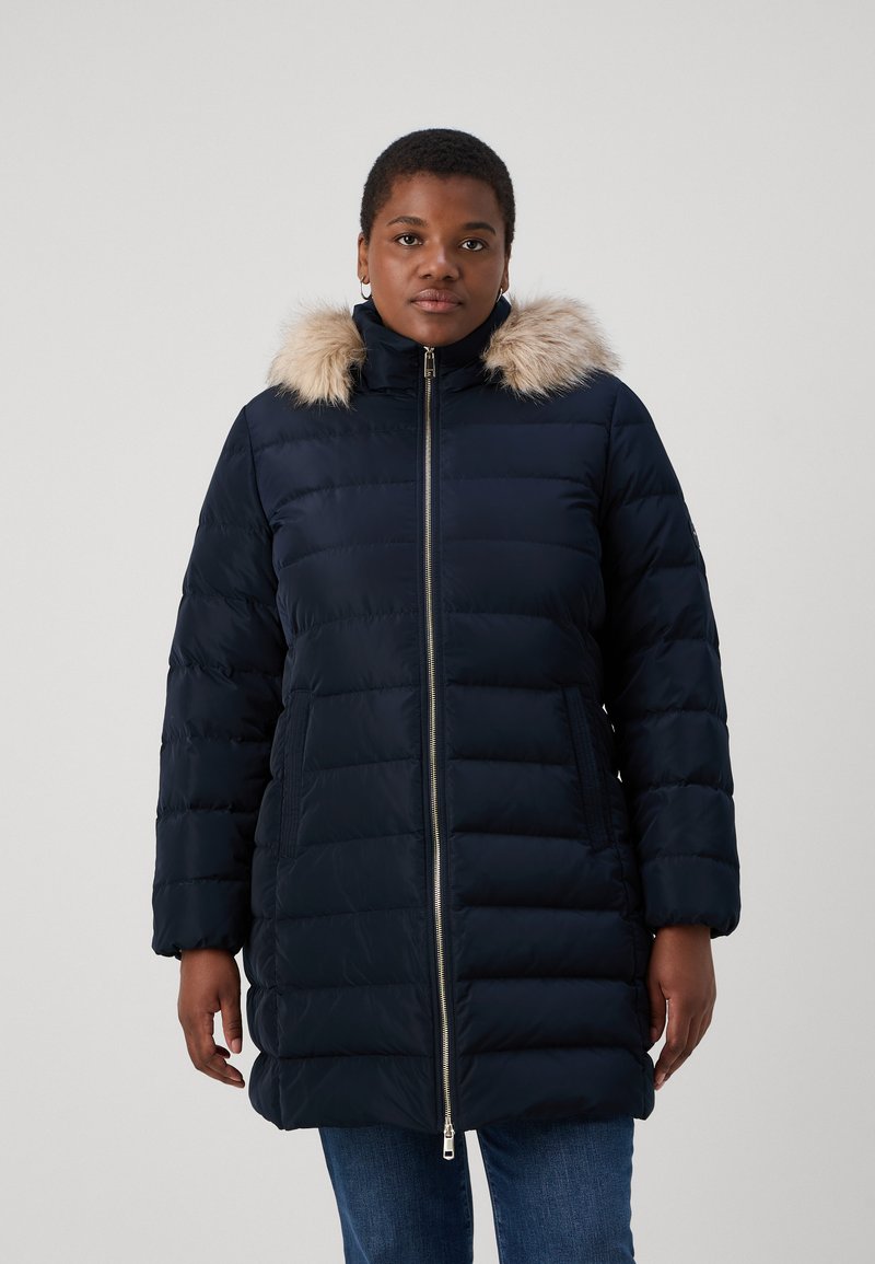 Tommy Hilfiger Curve TYRA HERITAGE COAT - Dunkåpe / -frakk - desert sky