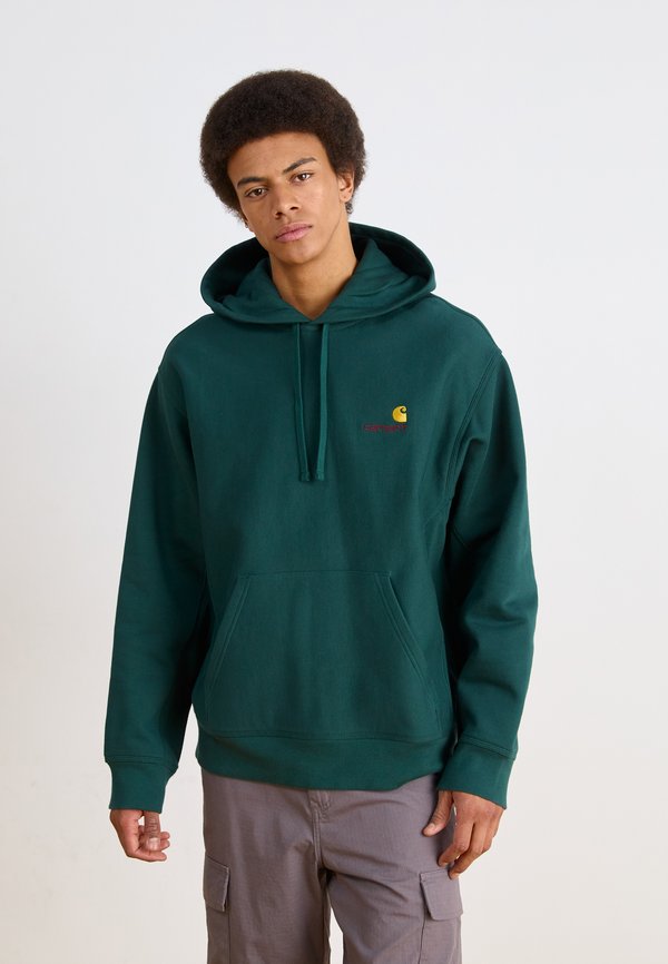 HOODED AMERICAN SCRIPT  - Hoodie - conifer
