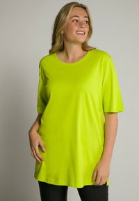 Ulla Popken PLUS SIZE SHORT SLEEVE TEE  - T-Shirt basic - lime