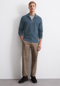 Marc O'Polo TROYER OTTOMAN STRUKTUR - Strickpullover - moon stone