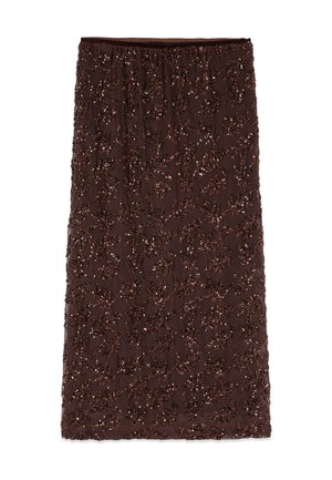 Oltre, GONNA TUBINO CON PAILLETTES - A-Linien-Rock - marrone