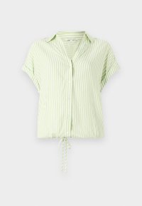 STRIPED SHORTSLEEVE - Button-down blouse - true green white