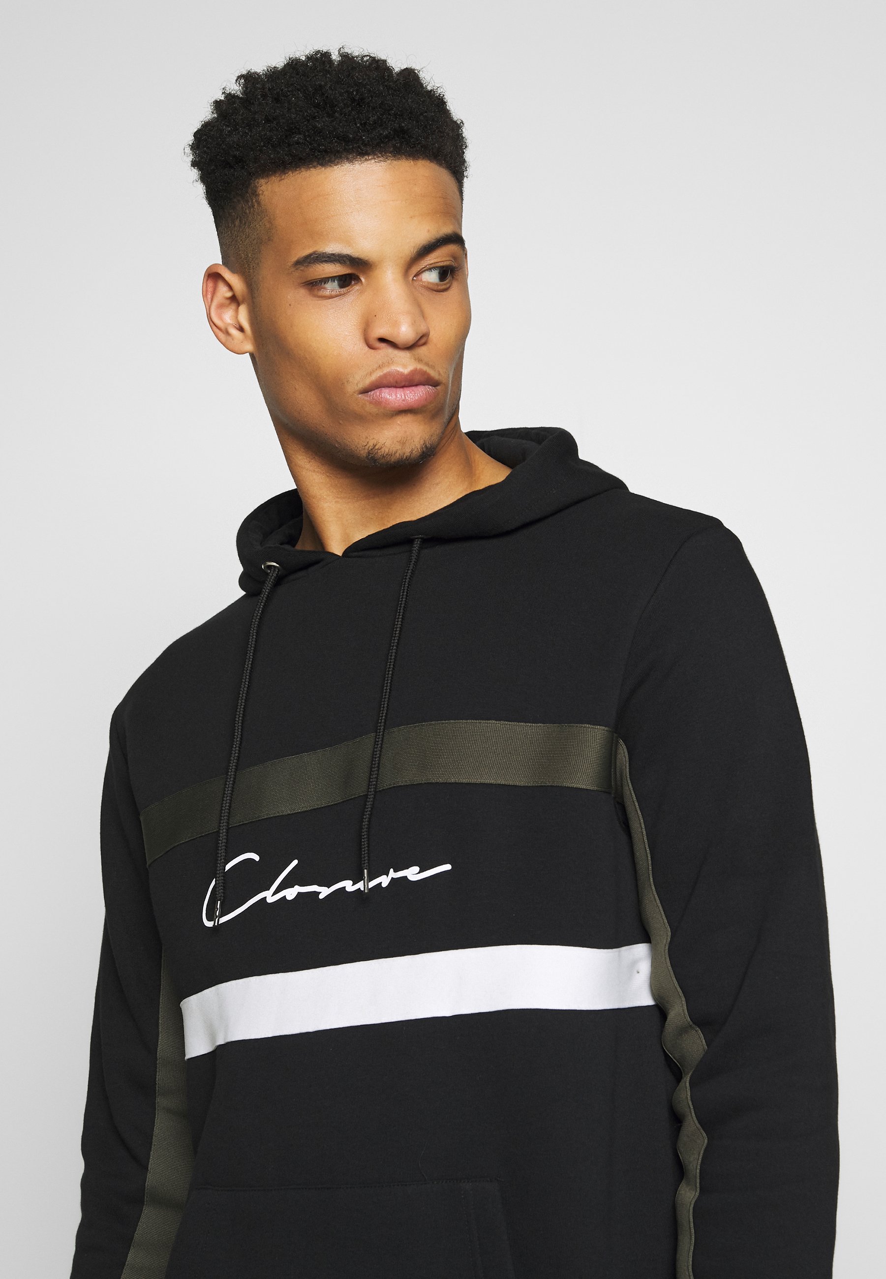 CLOSURE London BAND STRIPE HOODY Hoodie black Zalando.no CLOSURE London BAND STRIPE HOODY - Hoodie - grey