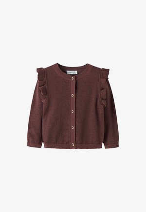 Name it, NMFABINNE LS KNIT CARD NOOS - Gilet - wild ginger