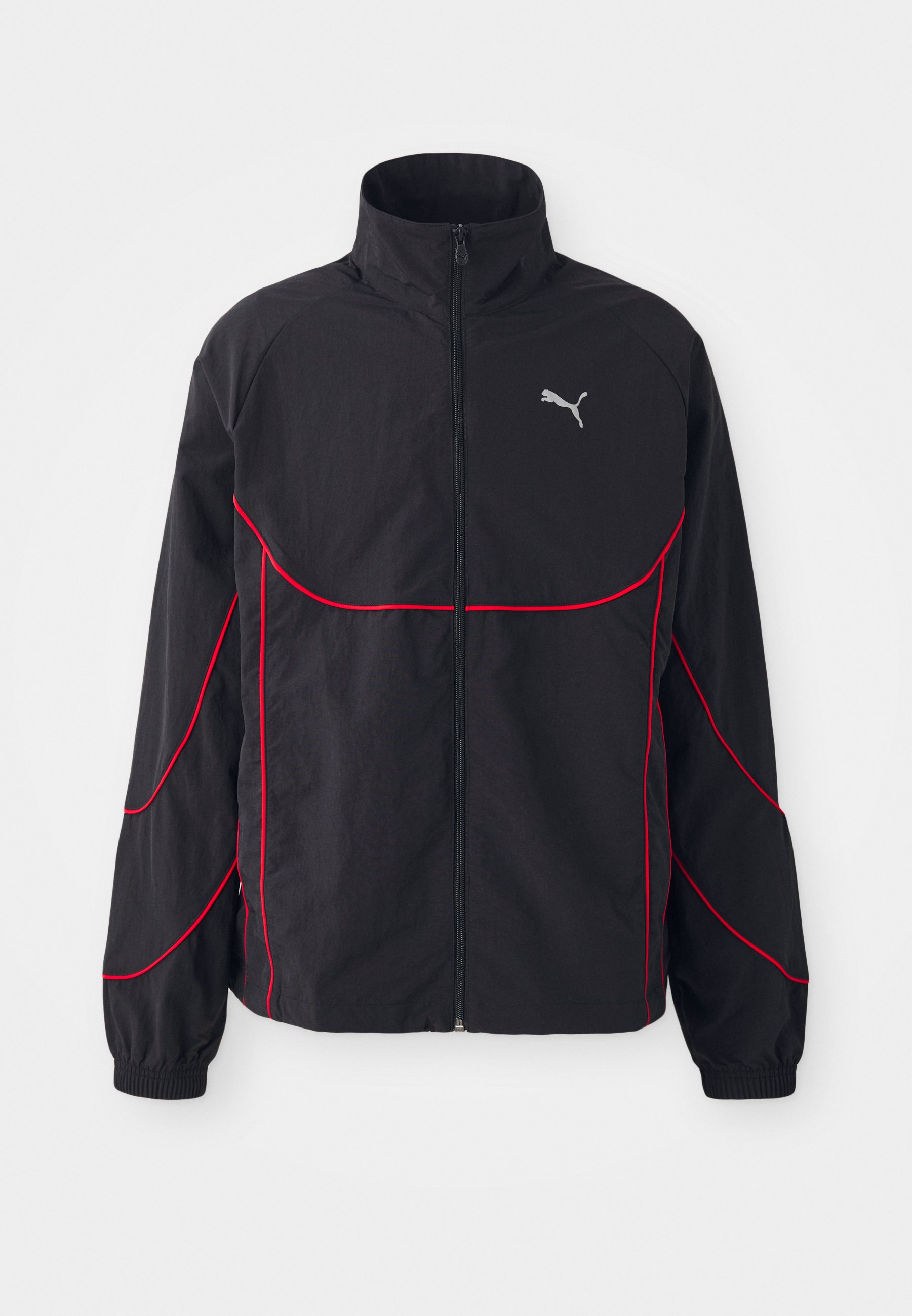 Puma TECH - Zip-up sweatshirt - black/red/black - Zalando