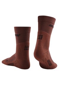 CEP COLD WEATHER COMPRESSION SOCKS RUNNING MID CUT MEN - MADE IN GERMANY - Sports socks - dark orange