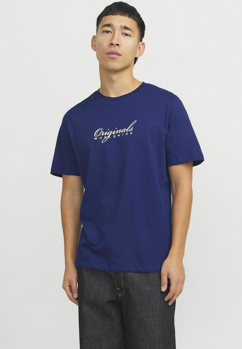 Jack & Jones RUNDHALS - Majica kratkih rukava s printom - ocean cavern