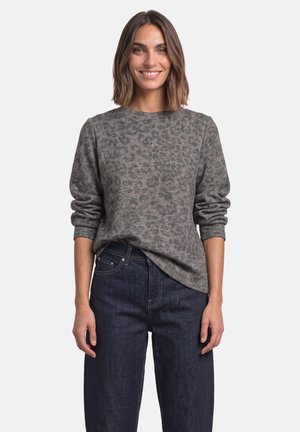 Street One, LANGARM SHIRT MIT PRINT UND KNOPFDETAILS - T-shirt à manches longues - black