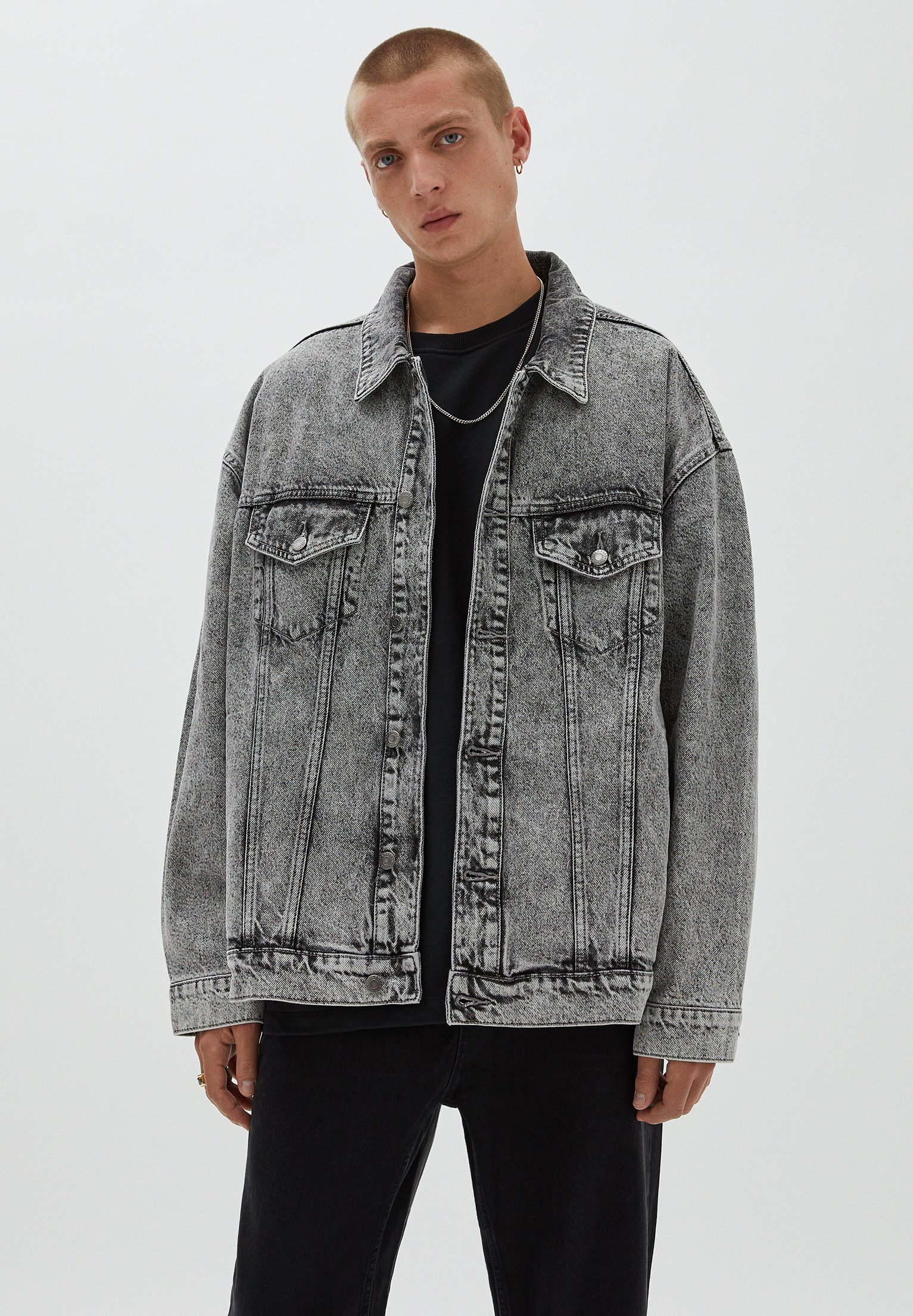 PULL\u0026BEAR Giacca di jeans - light grey/pietra - Zalando.it