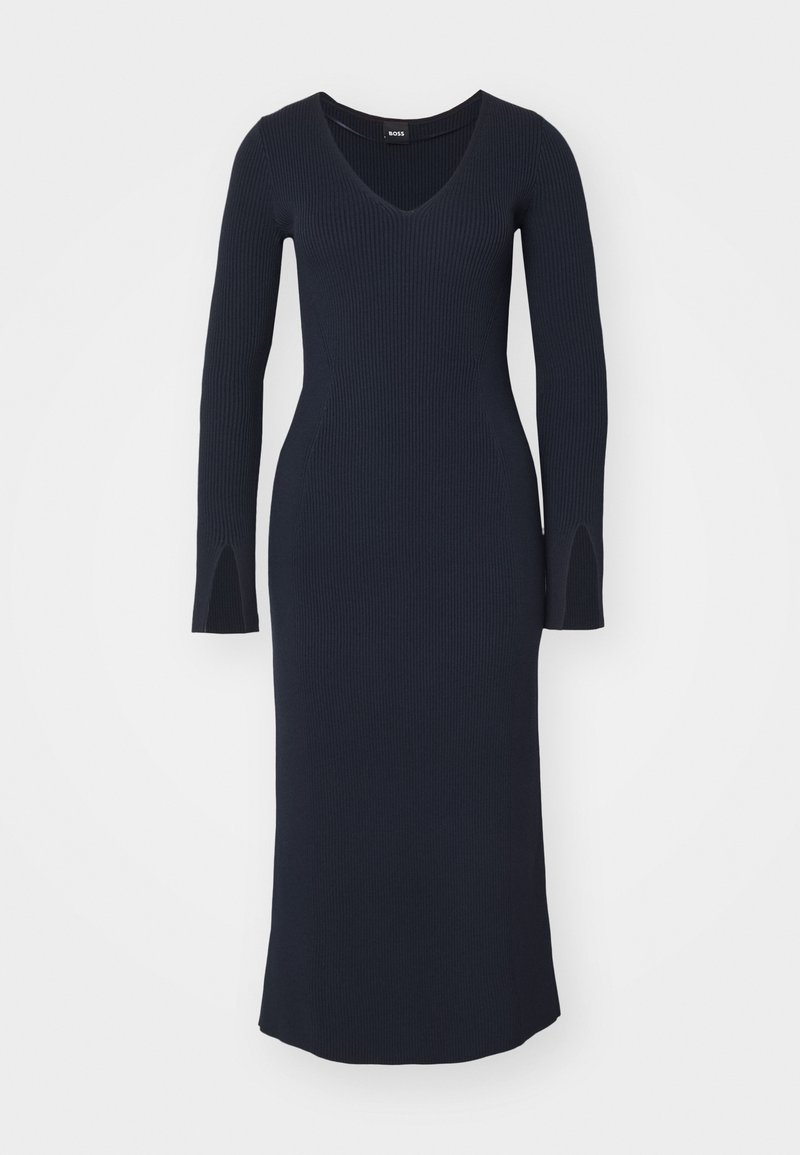 Boss Gebreide jurk donkerblauw Boss Gebreide jurk donkerblauw