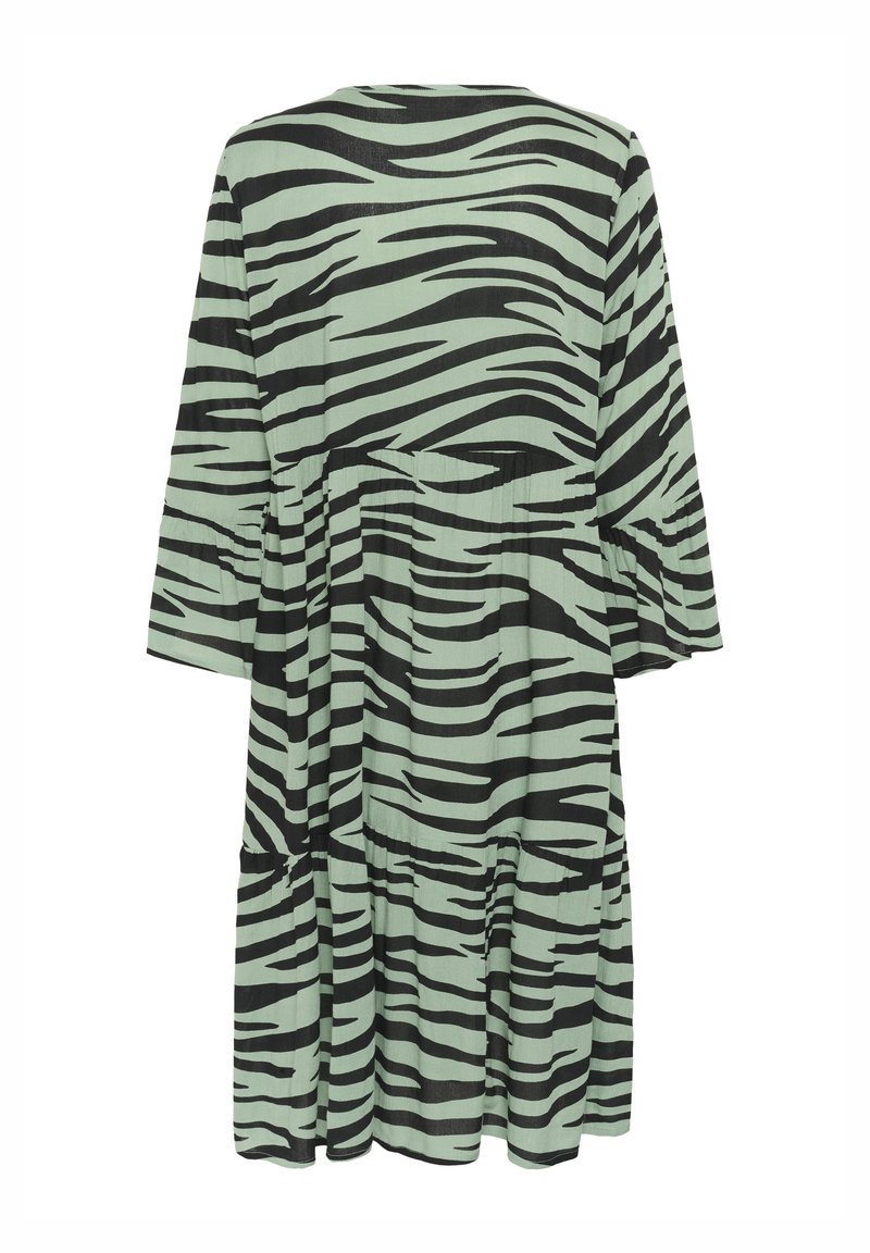 slim fit dress slacks Zebra-Print Mesh Dress in Green M/L main image 0