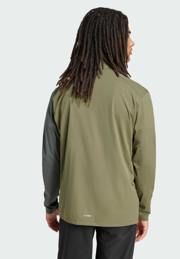MULTI CLIMACOOL 1/2 ZIP LONG SLEEVE - Long sleeved top - olive strata2