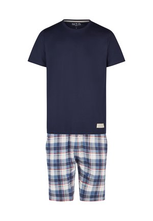 SET - Pyjama set - dunkelblau kariert
